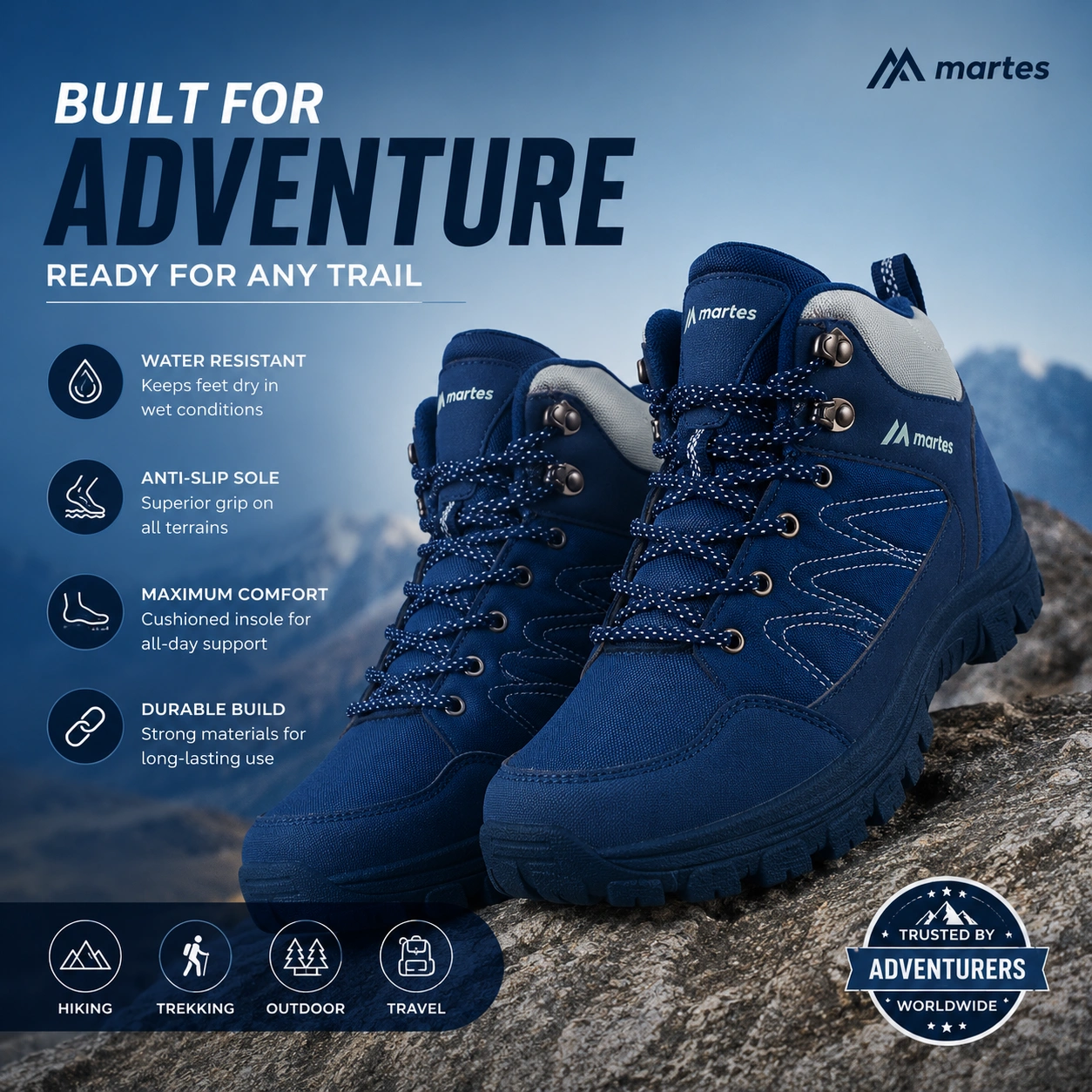 Martes TrailMaster Water-Resistant Hiking Boots