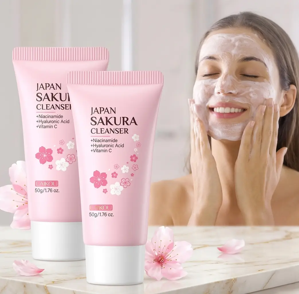 LAIKOU Japan Sakura Cleanser - Brightening & Hydrating Face Wash (50g)